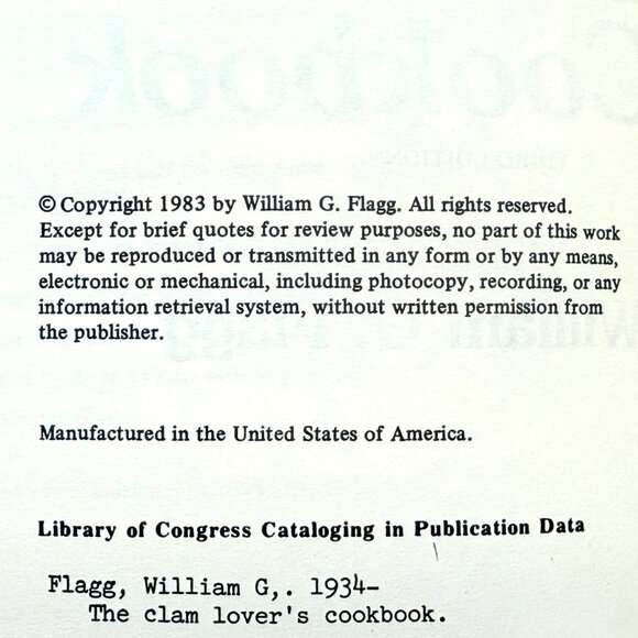 Vintage Gorton's The Clam Lovers Cookbook By William Flagg - 3rd Ed. Softcover - Picture 4 of 6